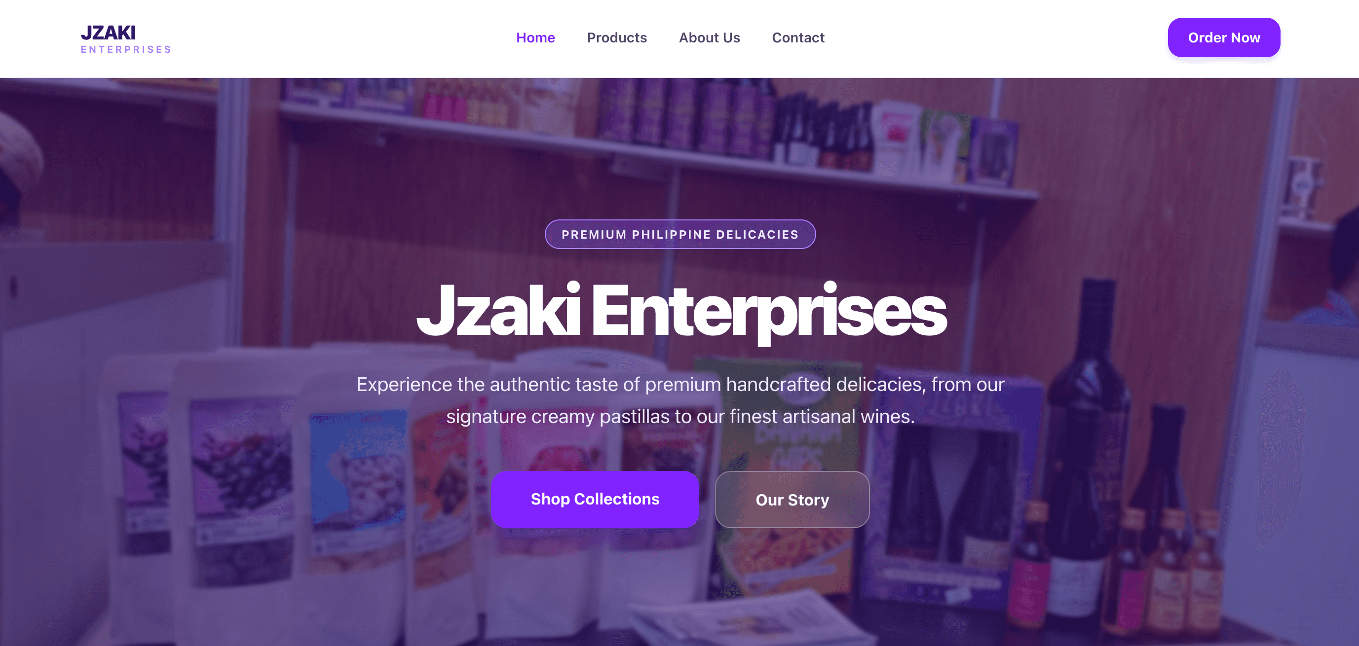 Preview of Jzaki Enterprises Website